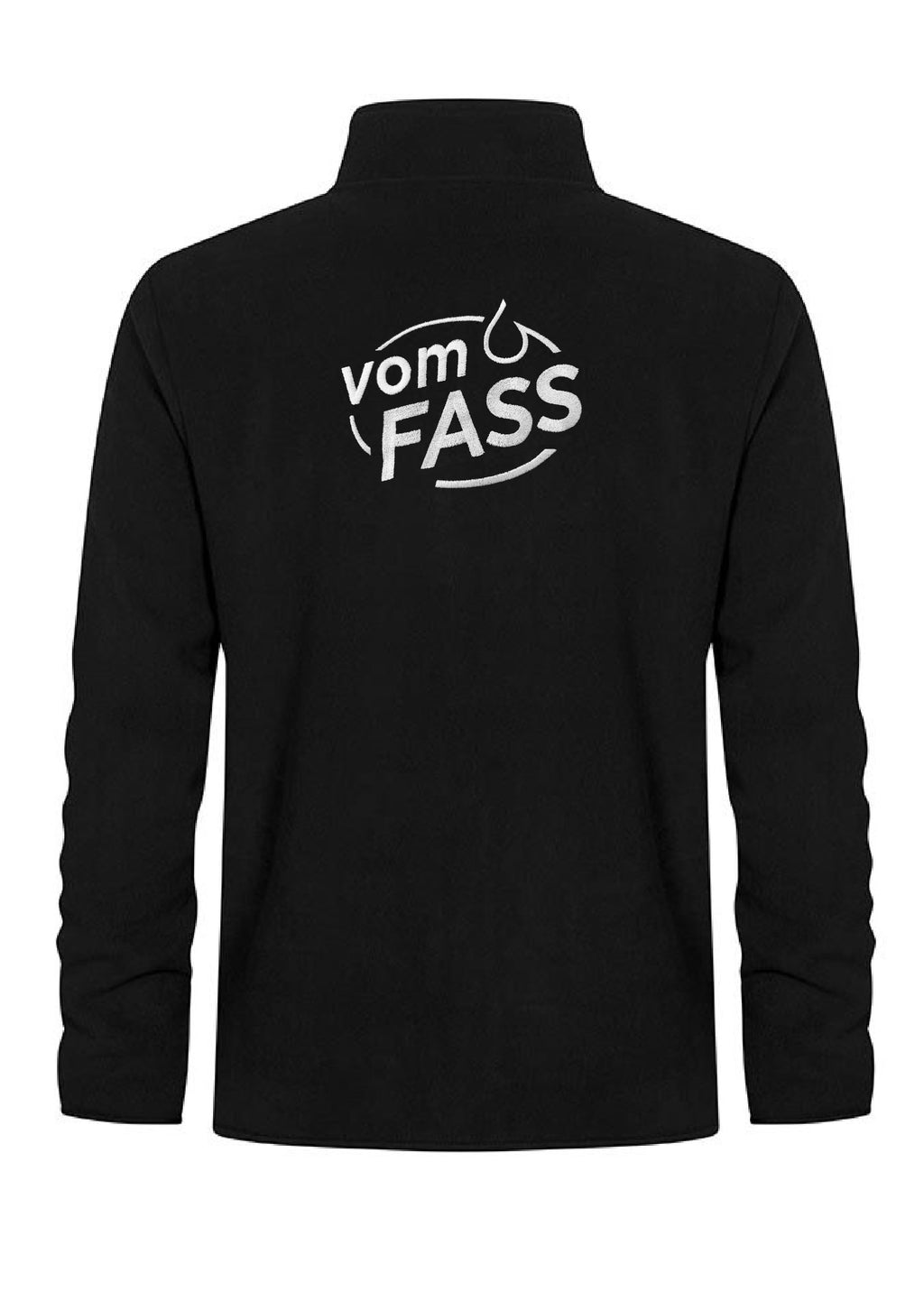 Herren Fleecejacke, Bestickung weiß linke Brust UND Rücken