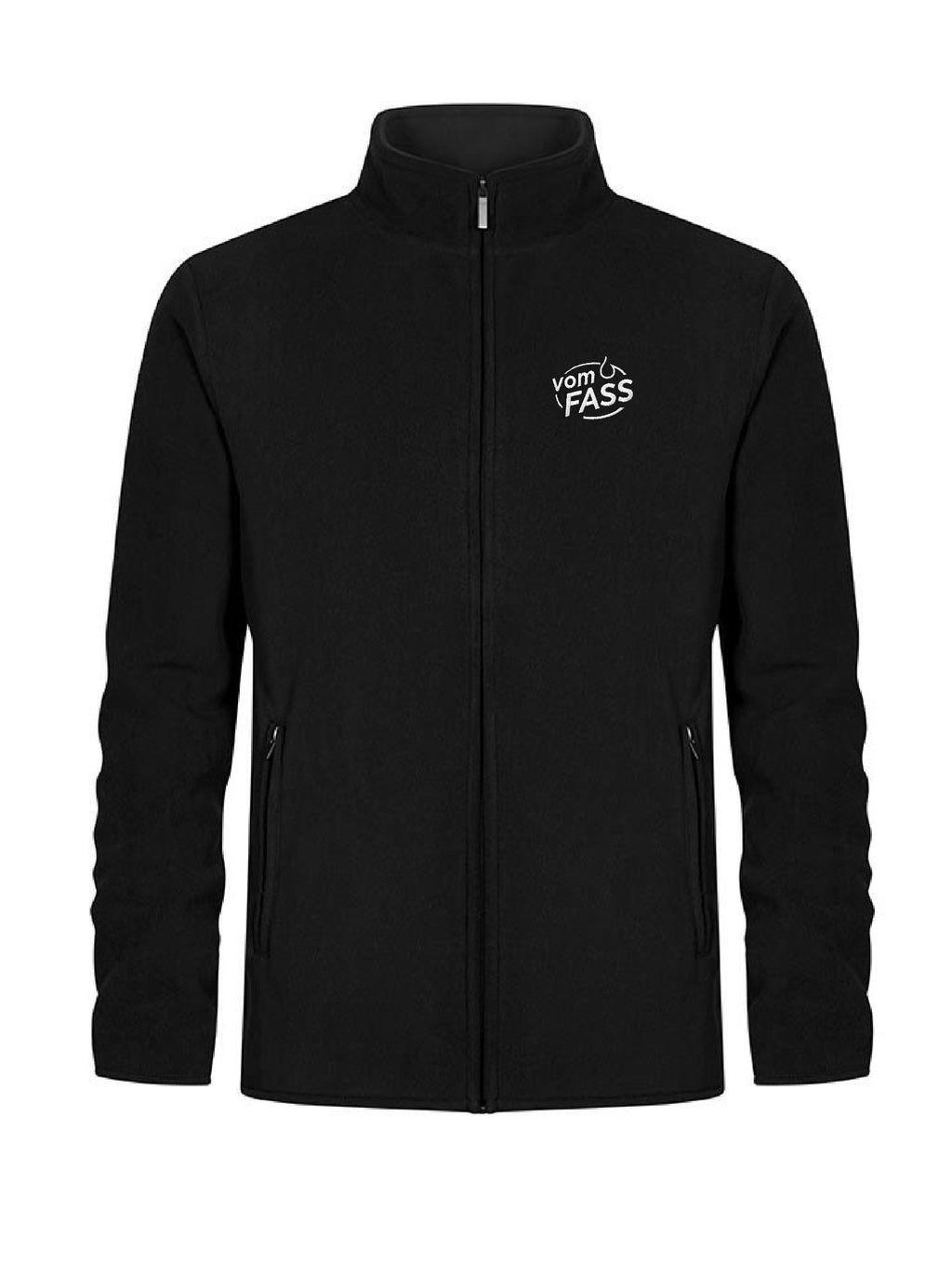 Herren Fleecejacke, Bestickung weiß NUR linke Brust
