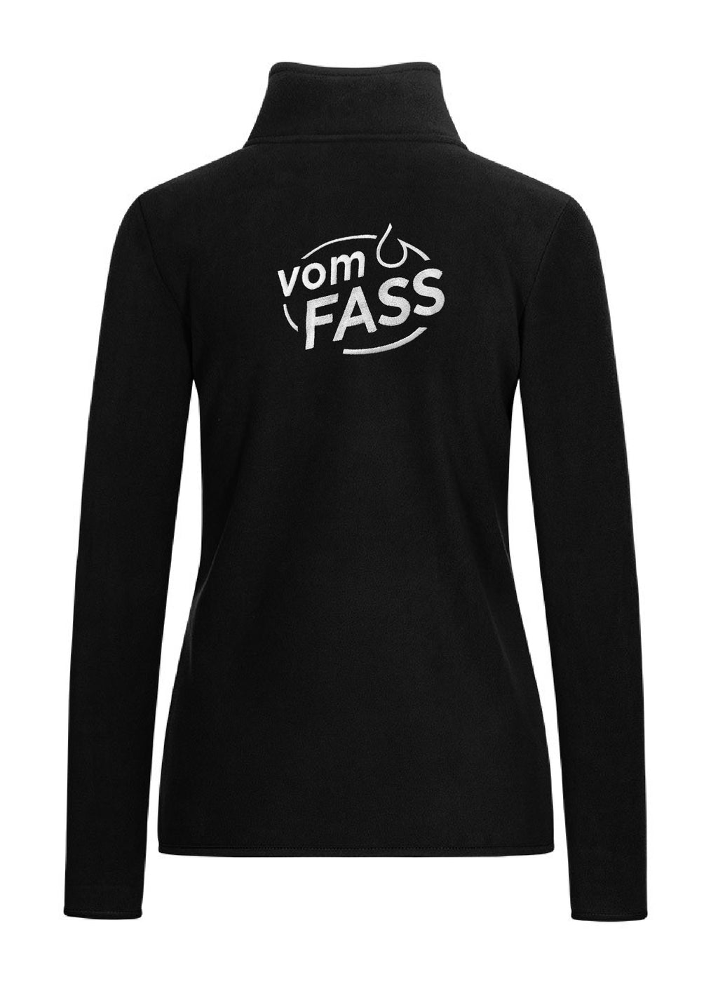 Damen Fleecejacke, Bestickung weiß linke Brust UND Rücken