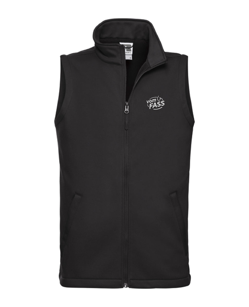 Unisex Softshellweste, Bestickung weiß NUR linke Brust