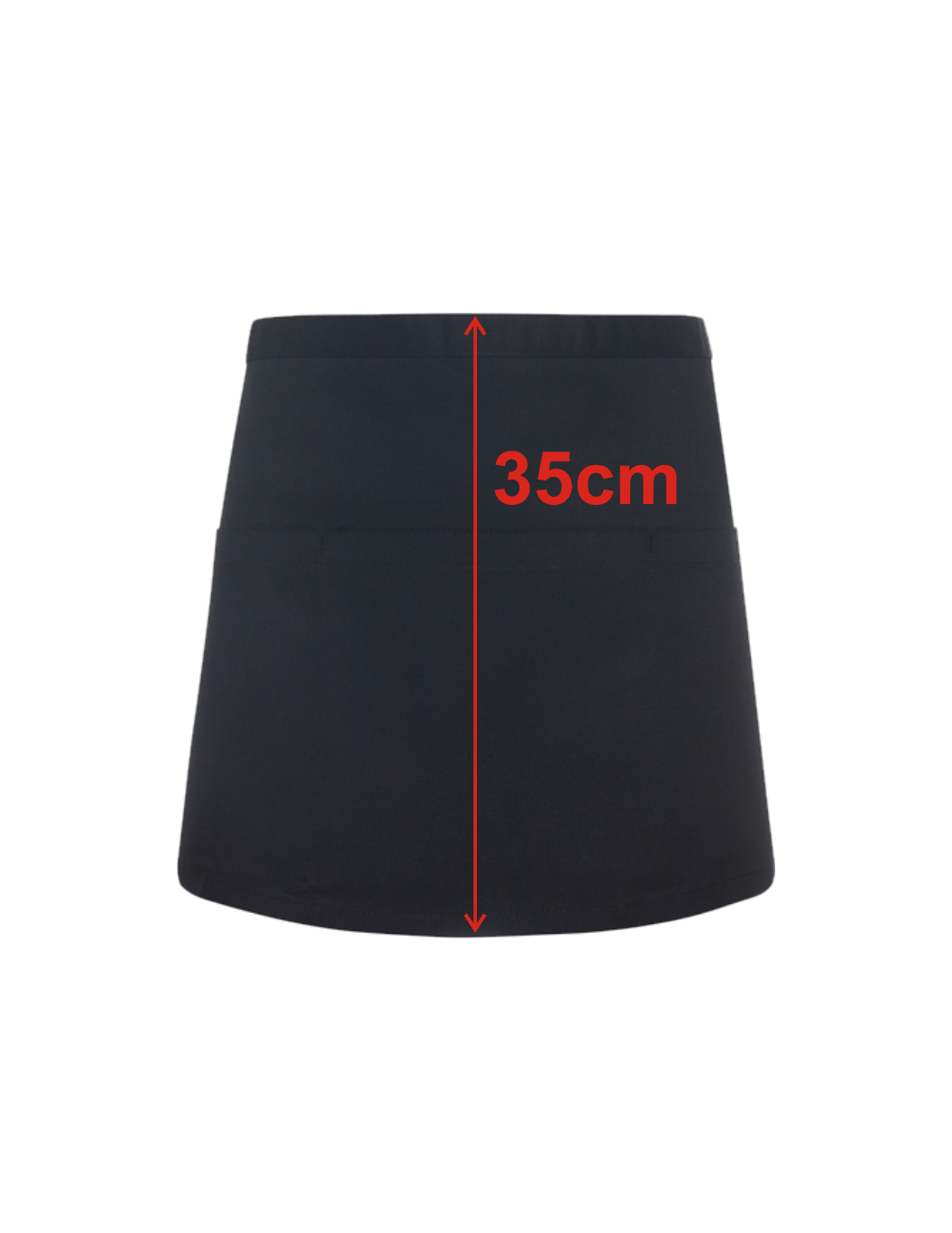 Schürze klein (ca. 60x35cm), mit Bestickung weiß auf rechte Tasche