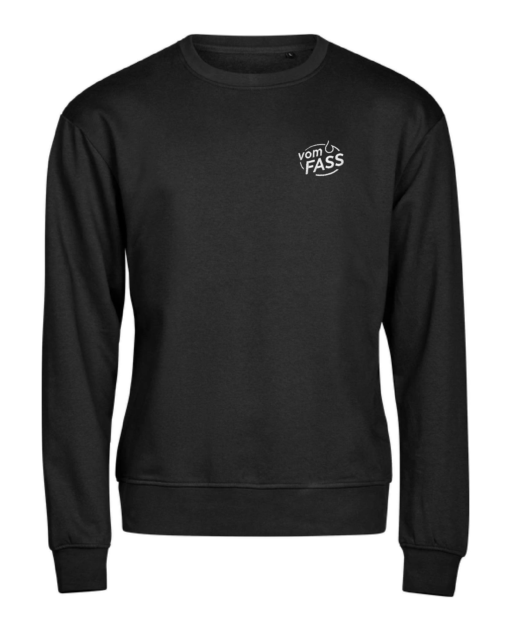 Unisex Sweatshirt, Bestickung weiß linke Brust UND Rücken