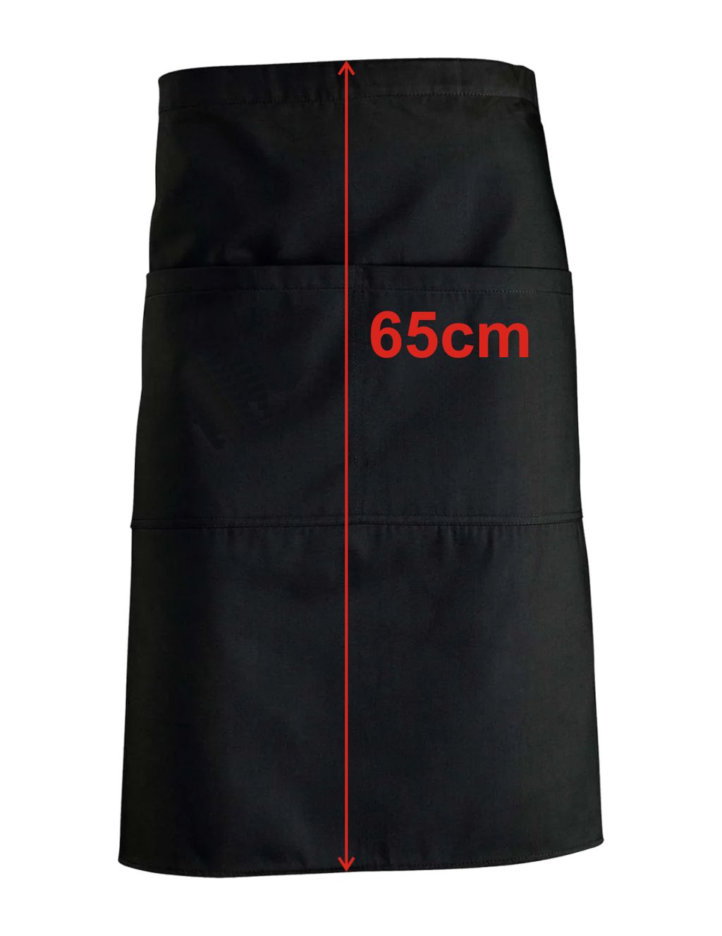 Schürze mittel (ca. 90x65cm), mit Bestickung türkis auf rechte Tasche