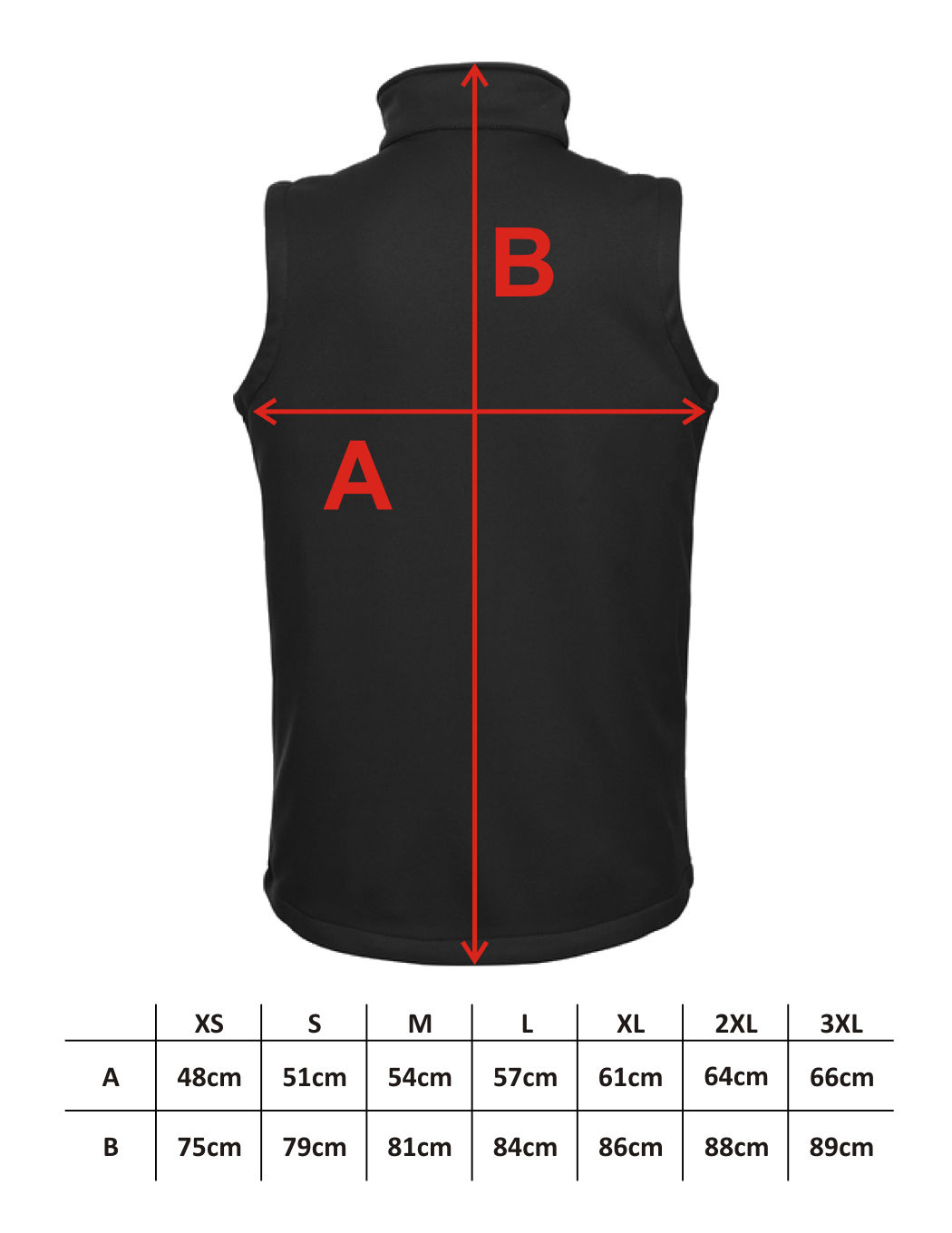 Unisex Softshellweste, Bestickung weiß NUR linke Brust