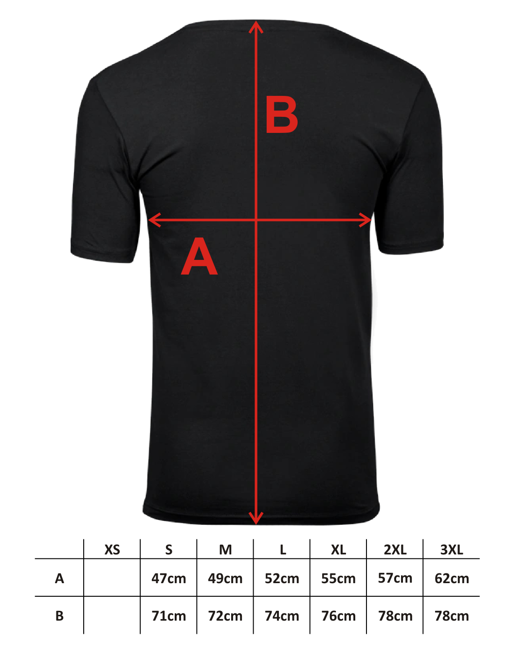 Herren V-Neck T-Shirt mit Elasthan, Aufdruck weiß NUR linke Brust