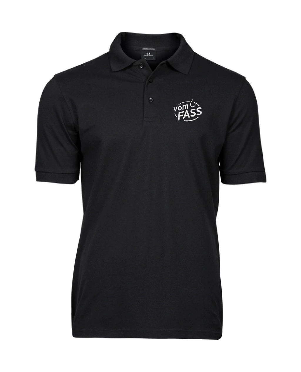 Herren Polo-Shirt mit Elasthan, Bestickung weiß NUR linke Brust