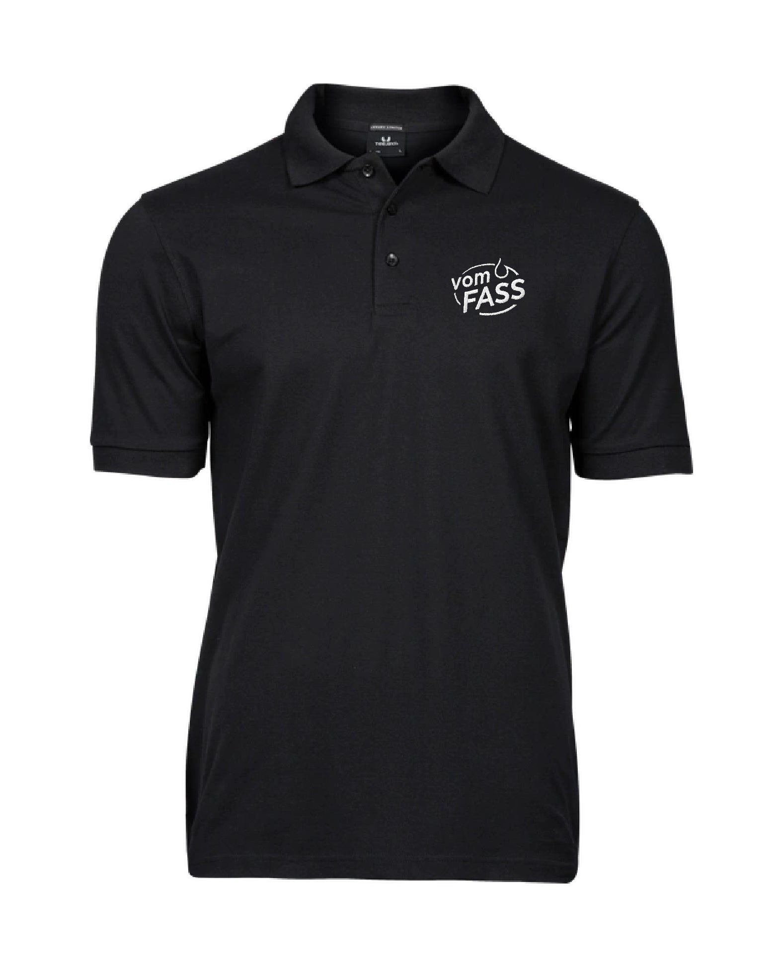 Herren Polo-Shirt mit Elasthan, Bestickung weiß NUR linke Brust