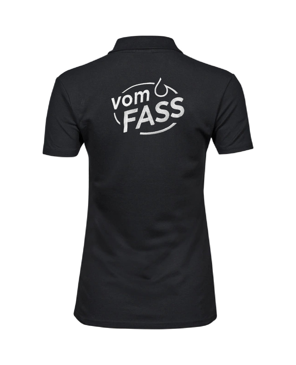 Damen Polo-Shirt mit Elasthan, Bestickung weiß linke Brust UND Rücken