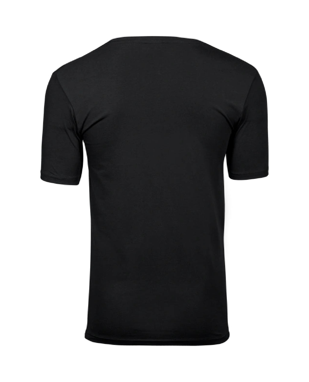 Herren V-Neck T-Shirt mit Elasthan, Aufdruck türkis NUR linke Brust