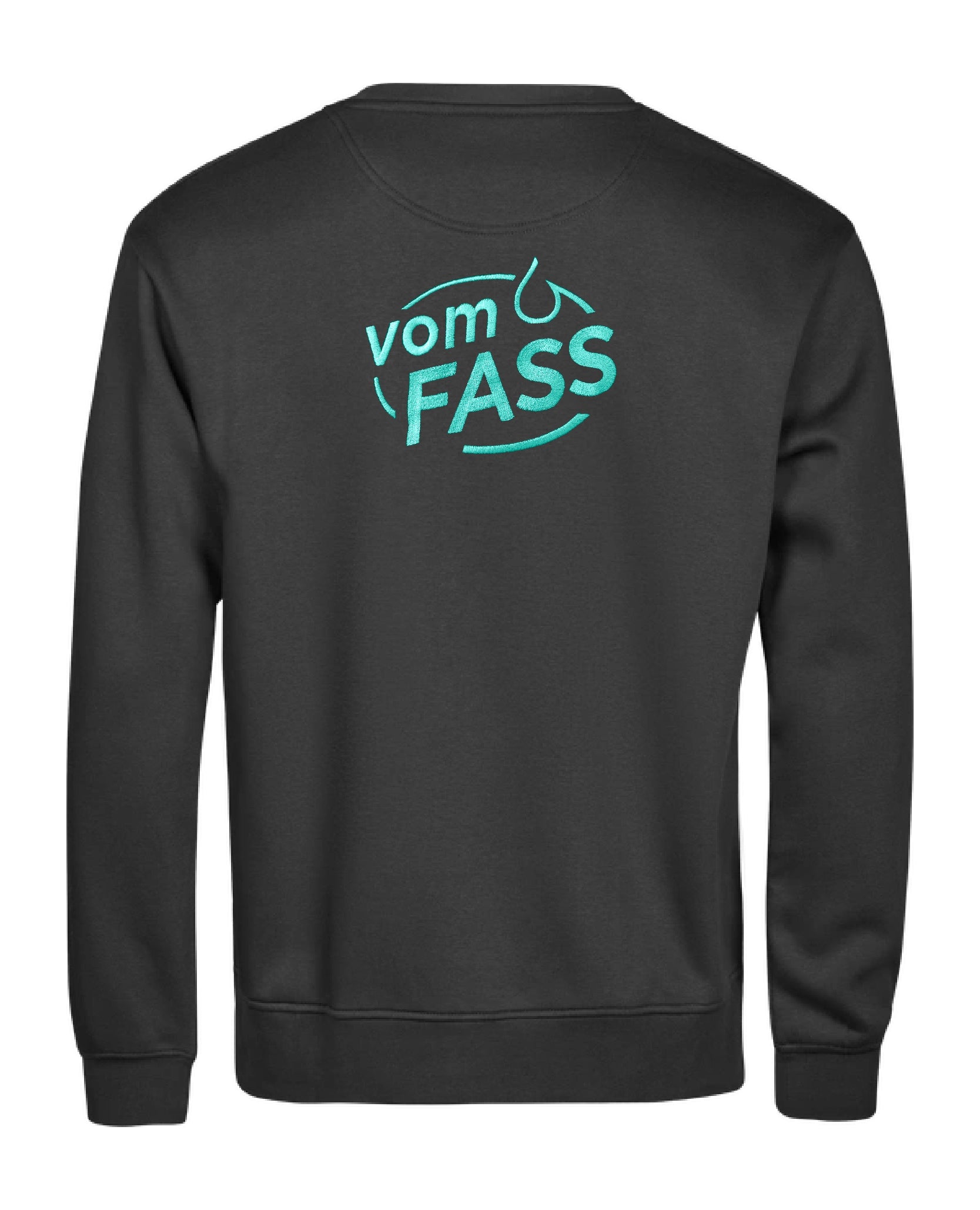 Unisex Sweatshirt, kuschelige Qualität, Bestickung türkis linke Brust UND Rücken