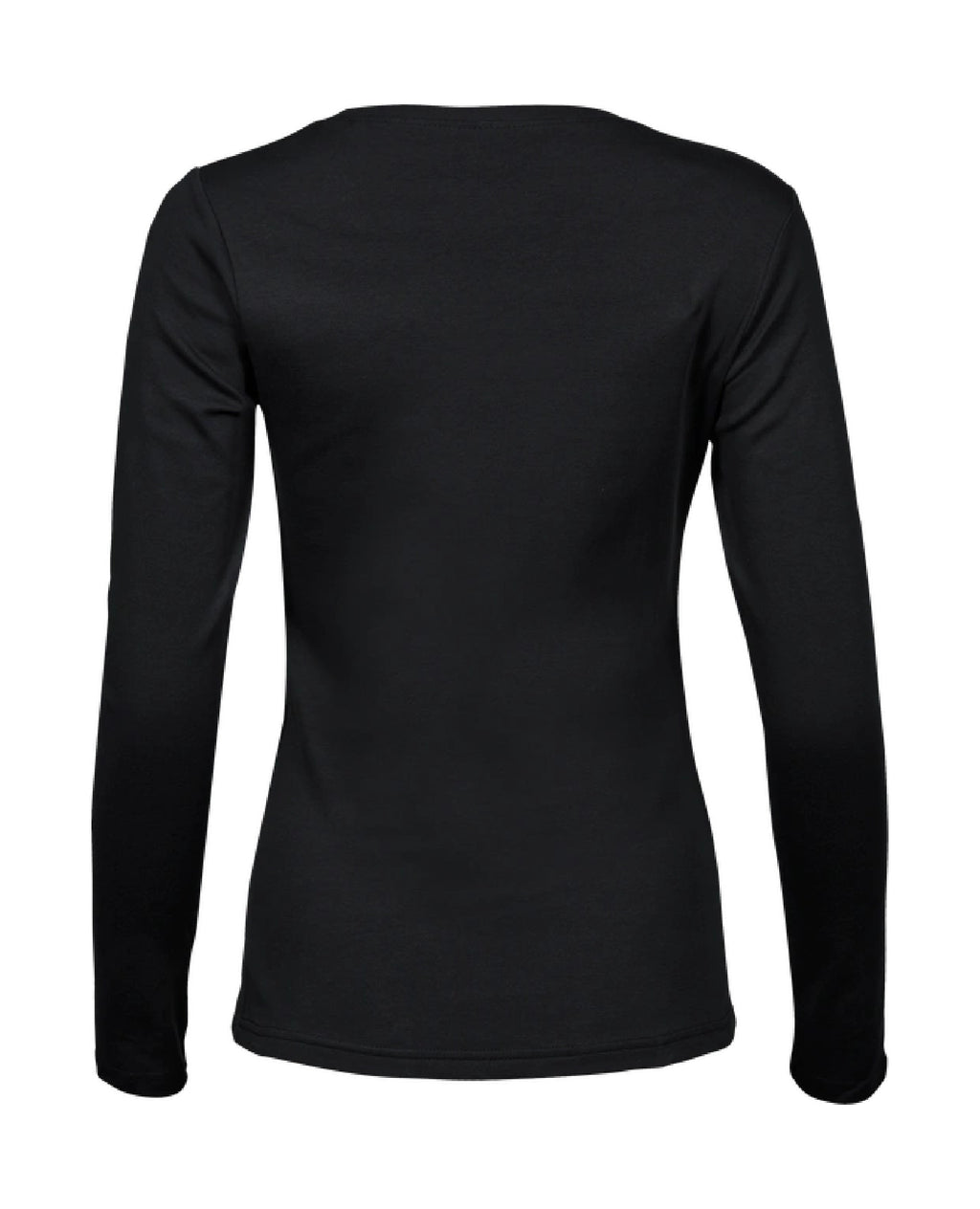 Damen Longsleeve, Bestickung türkis NUR linke Brust