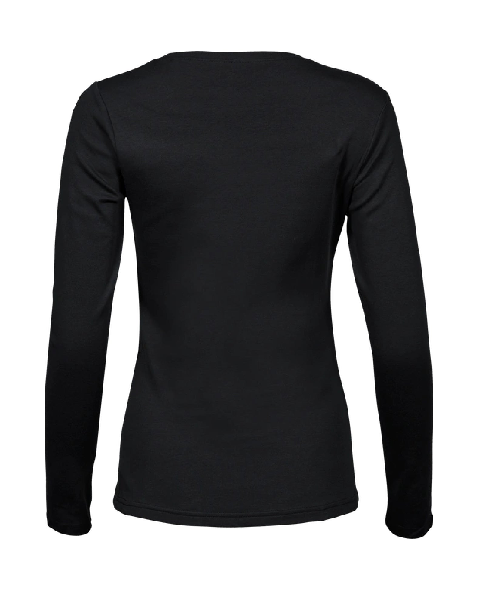Damen Longsleeve, Bestickung türkis NUR linke Brust